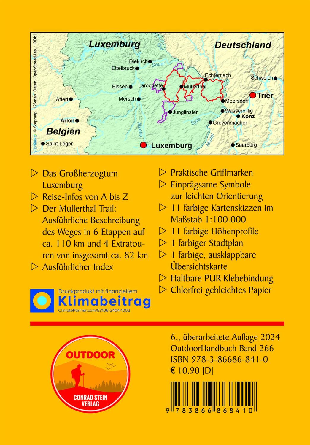 Rückseite: 9783866868410 | Luxemburg: Mullerthal Trail | Thorsten Hoyer | Taschenbuch | 96 S.