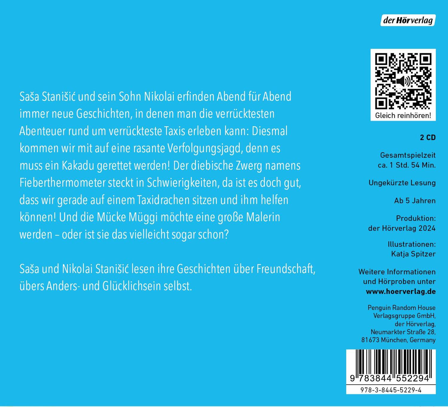 Bild: 9783844552294 | Hey, hey, hey, Taxi! 2 | Sasa Stanisic (u. a.) | Audio-CD | Deutsch