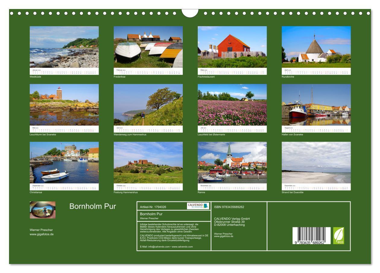 Bild: 9783435689262 | Bornholm Pur (Wandkalender 2025 DIN A3 quer), CALVENDO Monatskalender