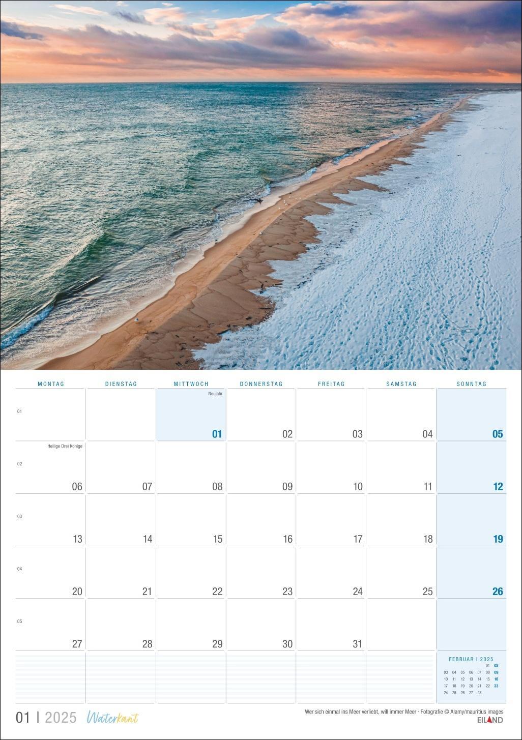 Bild: 9783964023506 | Waterkant Kalender 2025 | Eiland | Kalender | 13 S. | Deutsch | 2025