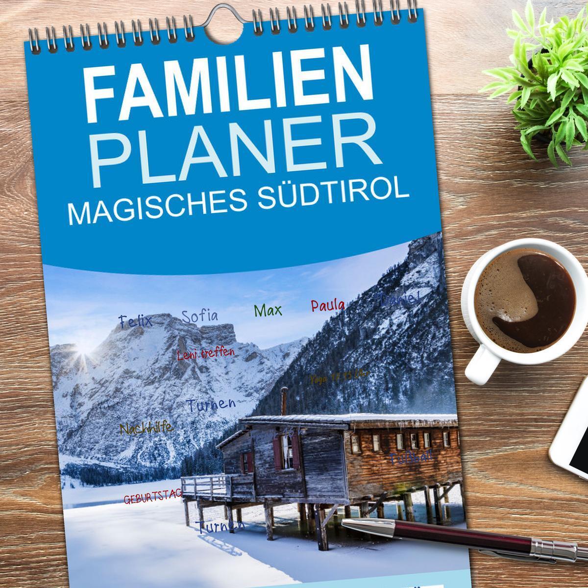 Bild: 9783457194799 | Familienplaner 2025 - MAGISCHES SÜDTIROL mit 5 Spalten...