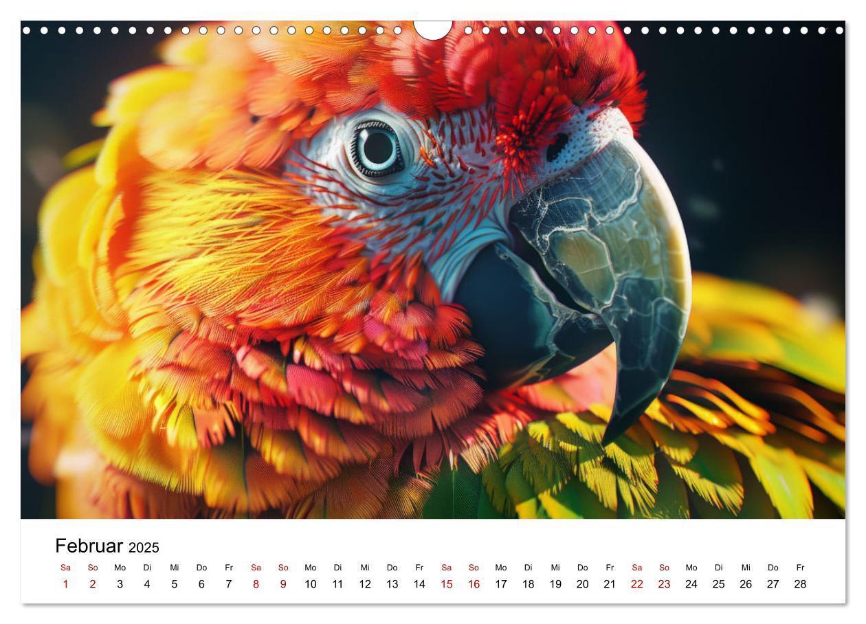 Bild: 9783383795084 | Papageien - Farbenfrohe Paradiesvögel (Wandkalender 2025 DIN A3...