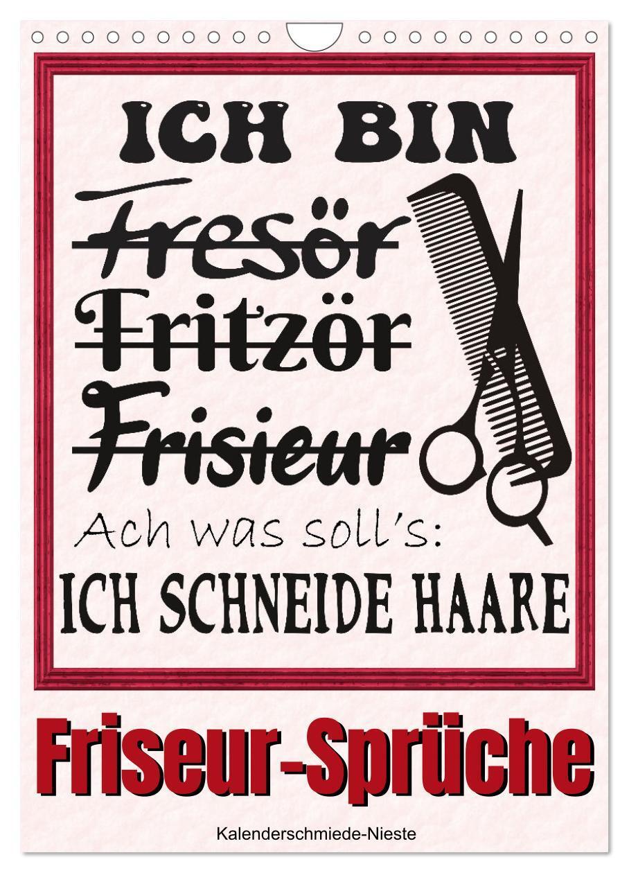 Cover: 9783675987548 | Friseur-Sprüche (Wandkalender 2024 DIN A4 hoch), CALVENDO...
