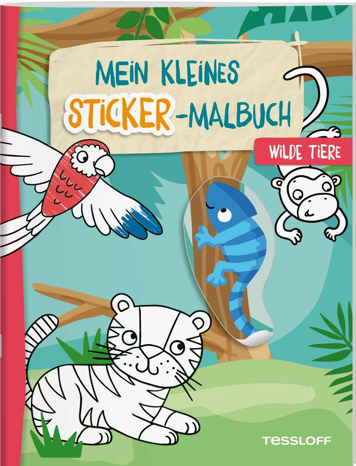 Cover: 9783788646820 | Mein kleines Sticker-Malbuch. Wilde Tiere | Alberta Kiel | Broschüre