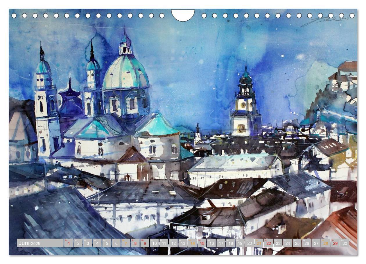 Bild: 9783435668045 | Aquarelle aus der Mozartstadt Salzburg (Wandkalender 2025 DIN A4...