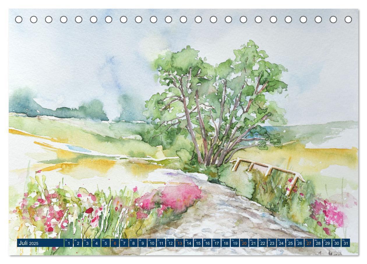 Bild: 9783435074082 | Rügen Impressionen in Aquarell (Tischkalender 2025 DIN A5 quer),...