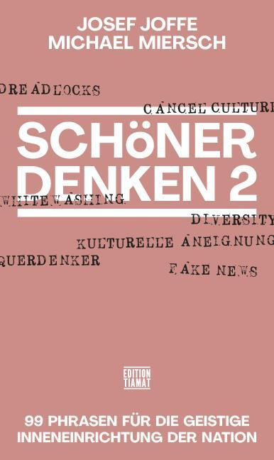 Cover: 9783893202928 | Schöner Denken 2 | Josef Joffe (u. a.) | Taschenbuch | Deutsch | 2022