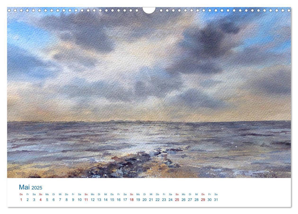 Bild: 9783457146668 | Föhr - Aquarelle (Wandkalender 2025 DIN A3 quer), CALVENDO...