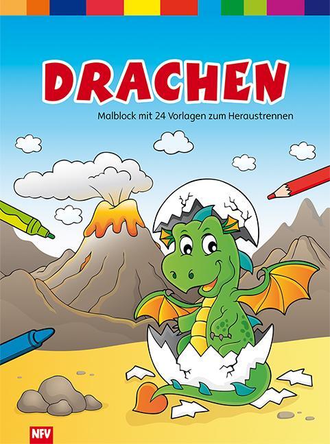 Cover: 9783849410230 | Drachen - Malblock mit 24 Vorlagen zum Heraustrennen | Taschenbuch