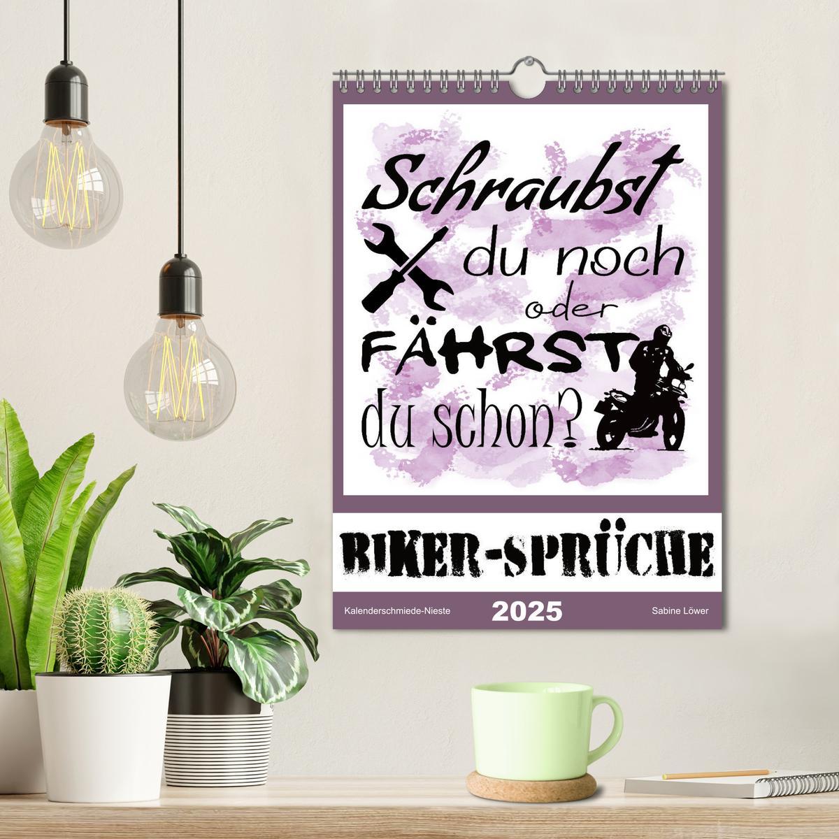 Bild: 9783435940776 | Biker-Sprüche (Wandkalender 2025 DIN A4 hoch), CALVENDO Monatskalender