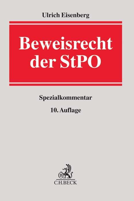 Cover: 9783406702631 | Beweisrecht der StPO | Spezialkommentar | Ulrich Eisenberg | Buch | LV