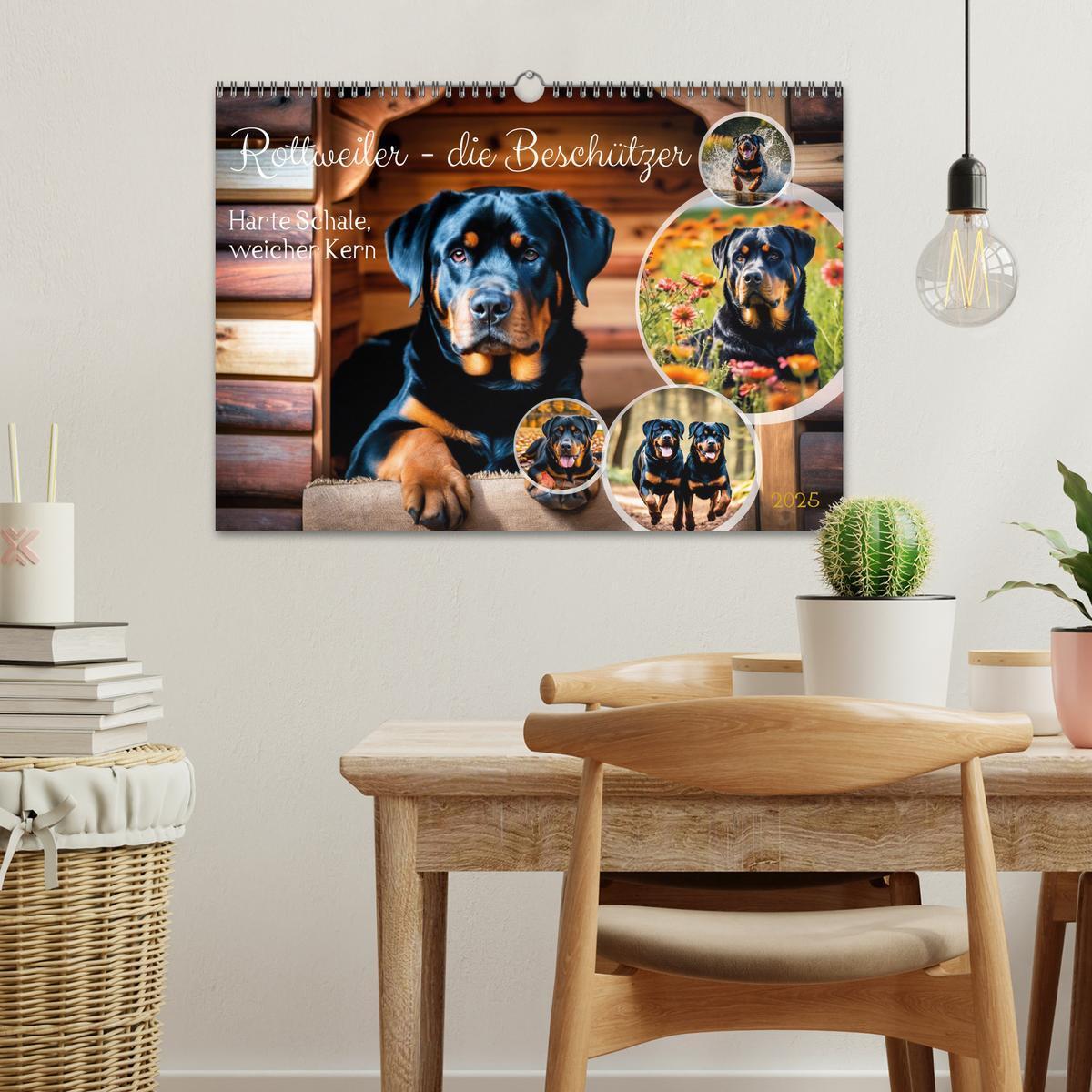 Bild: 9783457128688 | Rottweiler - die Beschützer (Wandkalender 2025 DIN A3 quer),...