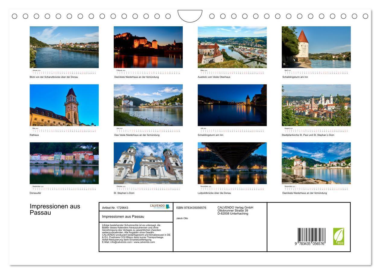 Bild: 9783435056576 | Impressionen aus Passau (Wandkalender 2025 DIN A4 quer), CALVENDO...