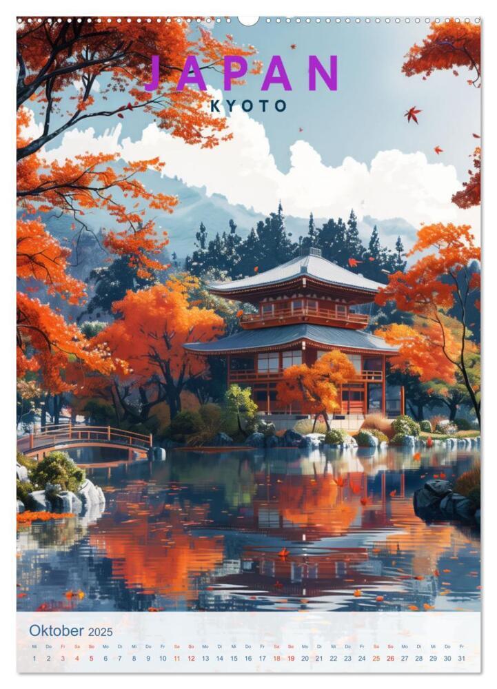 Bild: 9783435830954 | Japan - Old School Poster Style (hochwertiger Premium Wandkalender...