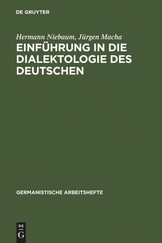 Cover: 9783484260375 | Einführung in die Dialektologie des Deutschen | Jürgen Macha (u. a.)