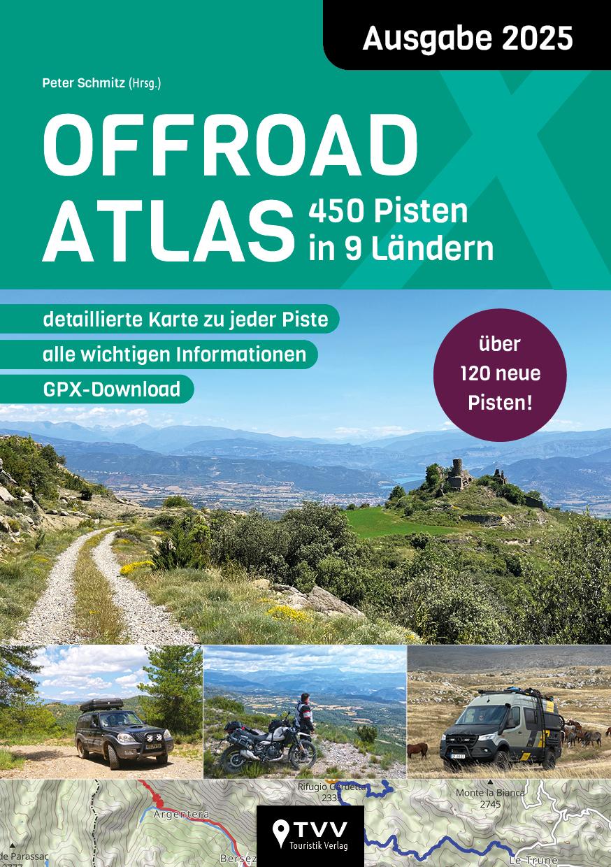 Cover: 9783965990562 | Offroad Atlas 2025 | 450 Pisten in 9 Ländern | Martin Schempp | Buch