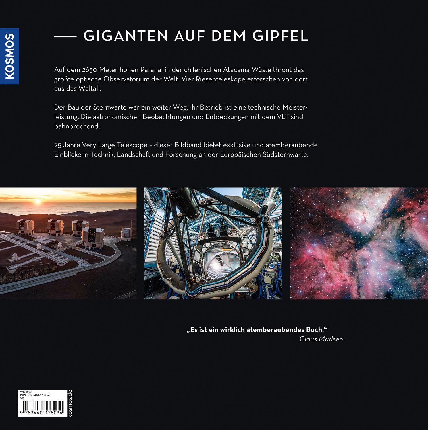 Rückseite: 9783440178034 | Very Large Telescope | Gerhard Hüdepohl | Buch | 224 S. | Deutsch
