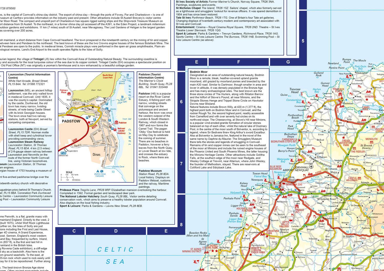 Bild: 9780008653118 | Cornwall A-Z Visitors Map | A-Z Maps | (Land-)Karte | Englisch | 2024