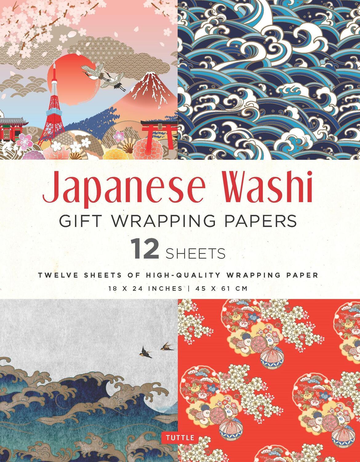 Cover: 9780804852333 | Japanese Washi Gift Wrapping Papers - 12 Sheets | Tuttle Publishing
