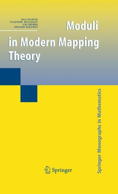 Cover: 9780387855868 | Moduli in Modern Mapping Theory | Olli Martio (u. a.) | Buch | xii