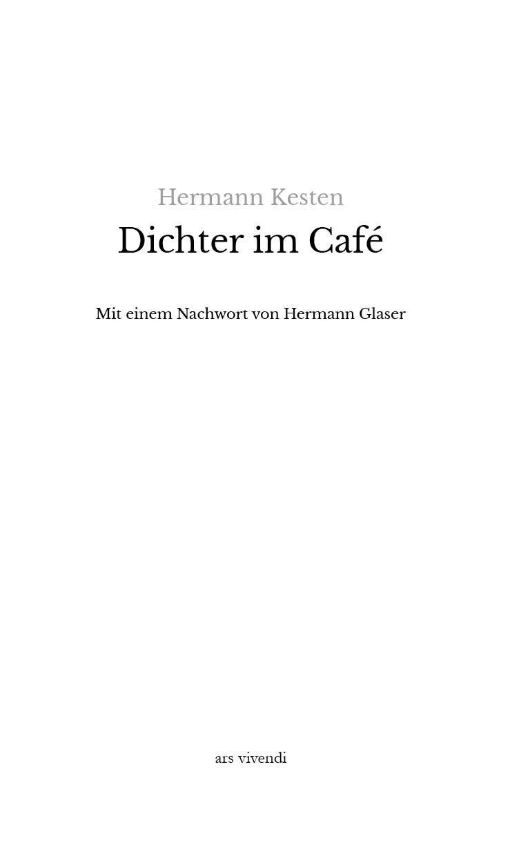 Bild: 9783747203354 | Dichter im Café | Roman | Hermann Kesten | Taschenbuch | 423 S. | 2022