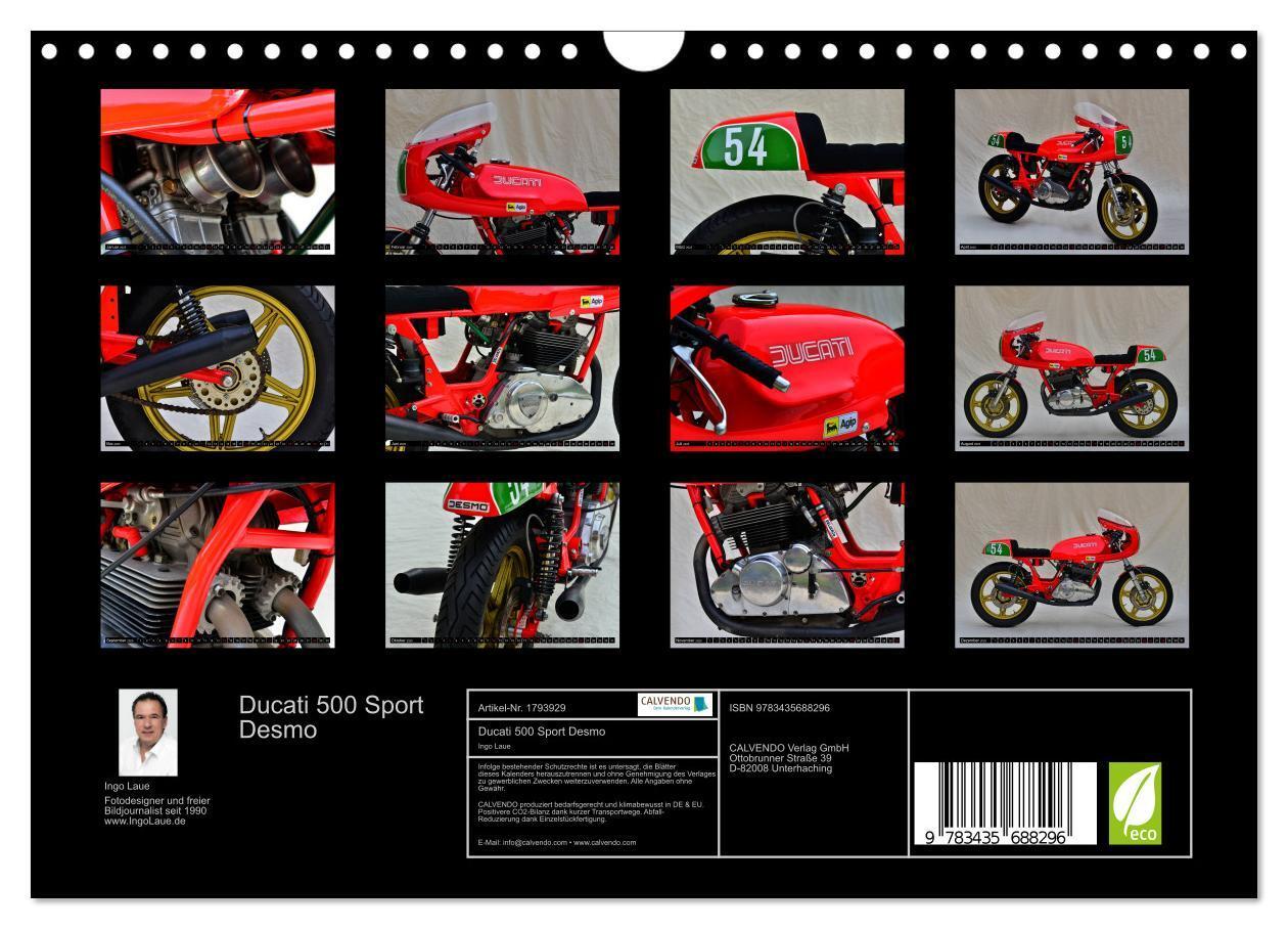 Bild: 9783435688296 | Ducati 500 Sport Desmo (Wandkalender 2025 DIN A4 quer), CALVENDO...