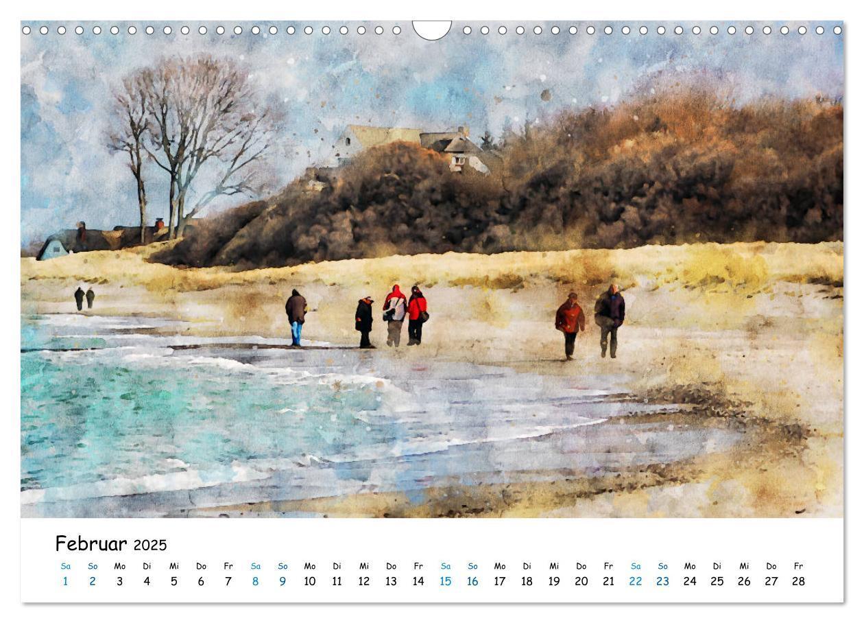 Bild: 9783435144693 | Aquarell Illustrationen vom Darß (Wandkalender 2025 DIN A3 quer),...