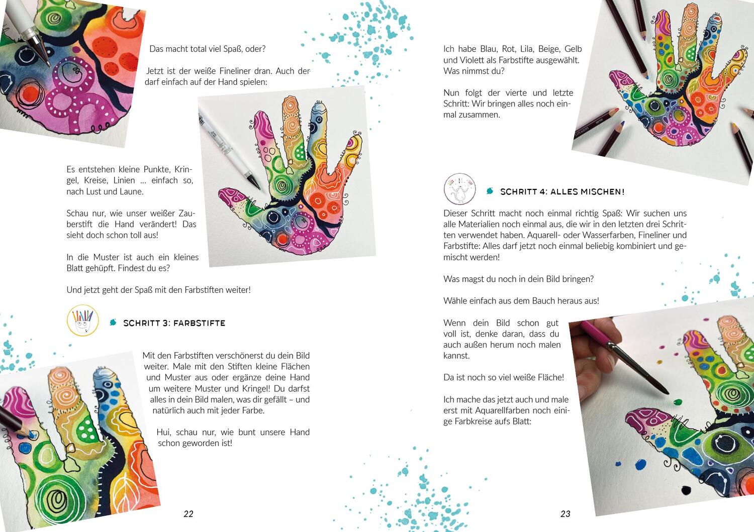 Bild: 9783747403730 | Happy Kids | Mit einfachen Handabdrücken zu fröhlichen Motiven | Buch