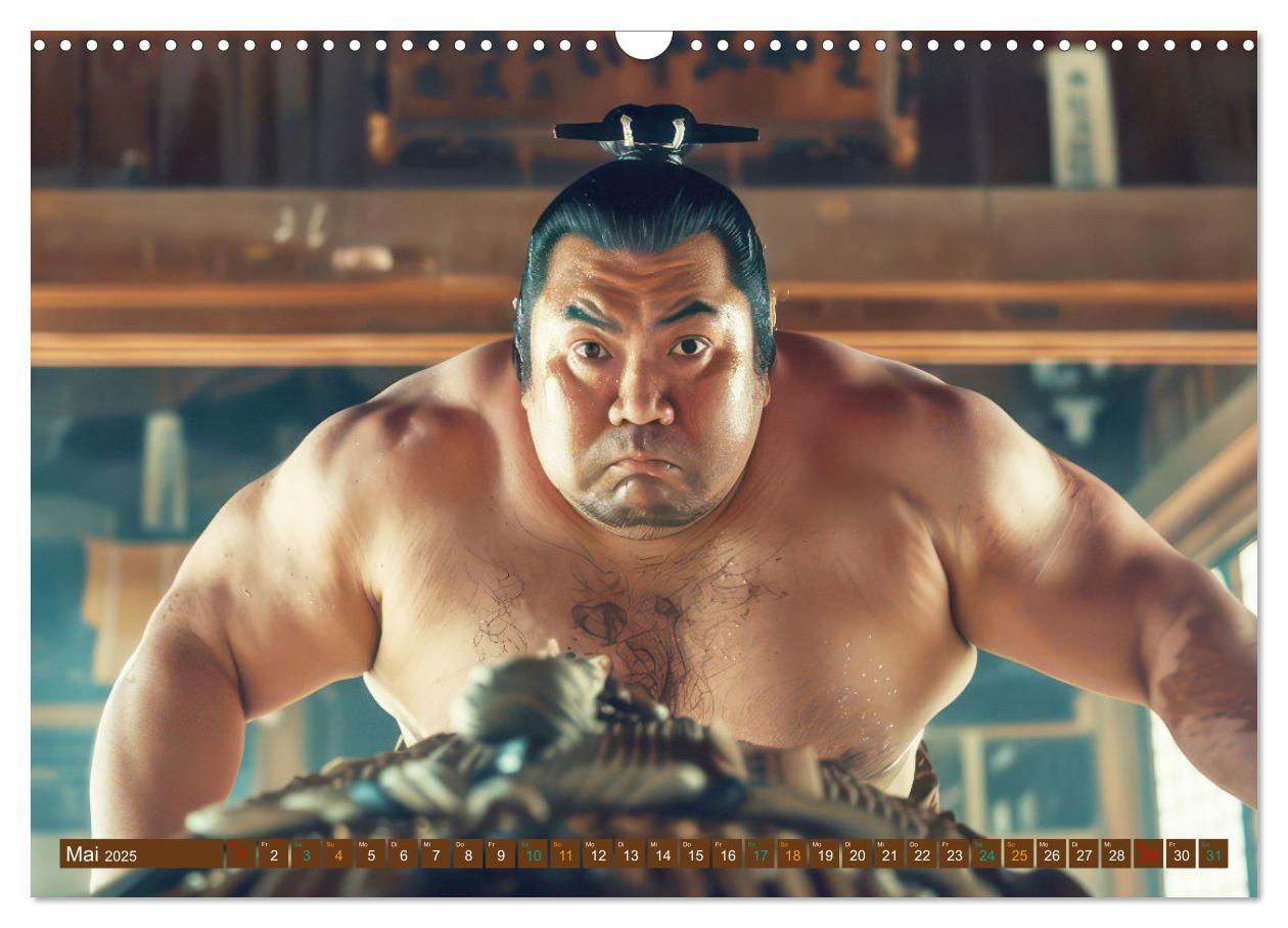 Bild: 9783383809682 | Sumo - Japans schwere Ringer (Wandkalender 2025 DIN A3 quer),...