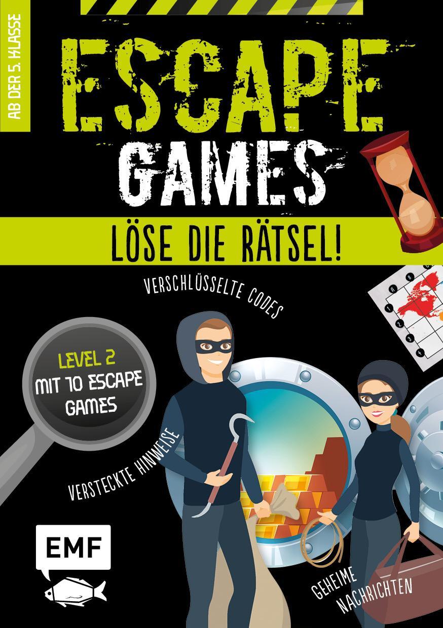 Cover: 9783960936183 | Escape Games - Löse die Rätsel! - Level 2 mit 10 Escape Games ab 10...