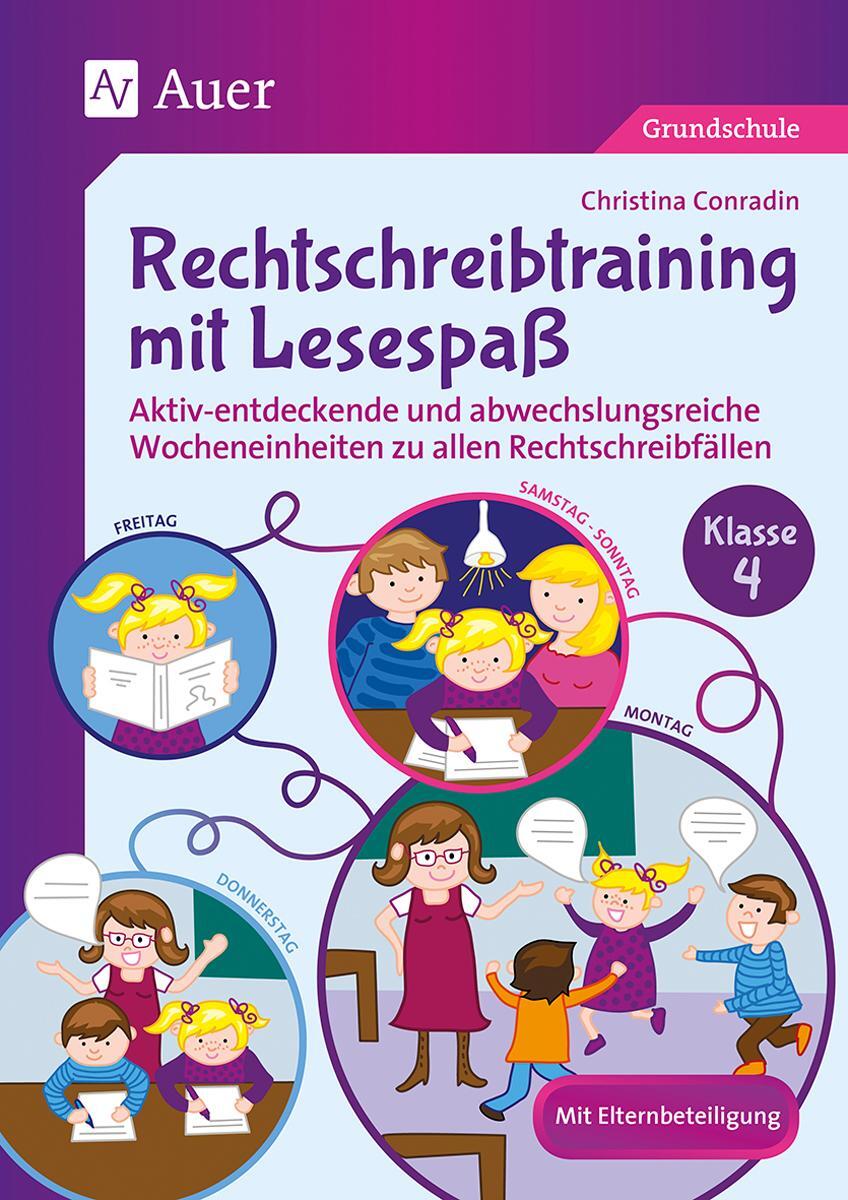 Cover: 9783403081333 | Rechtschreibtraining mit Lesespaß - Klasse 4 | Christina Conradin