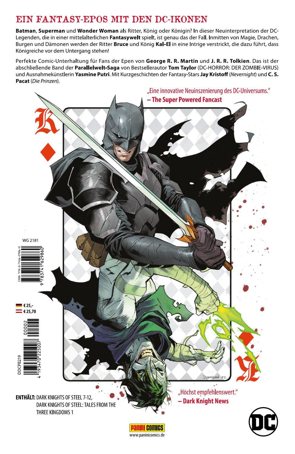 Rückseite: 9783741629860 | Batman und die Ritter aus Stahl | Bd. 2 (von 2) | Tom Taylor (u. a.)