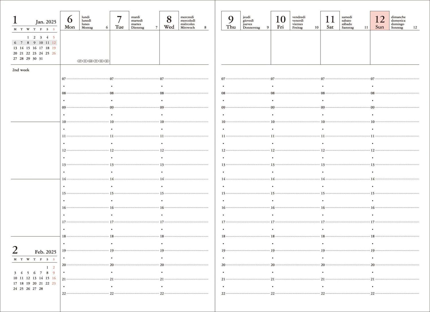 Bild: 4550045127560 | MARK'S 2024/2025 Taschenkalender A6 vertikal, COLORS // Pink | Inc.