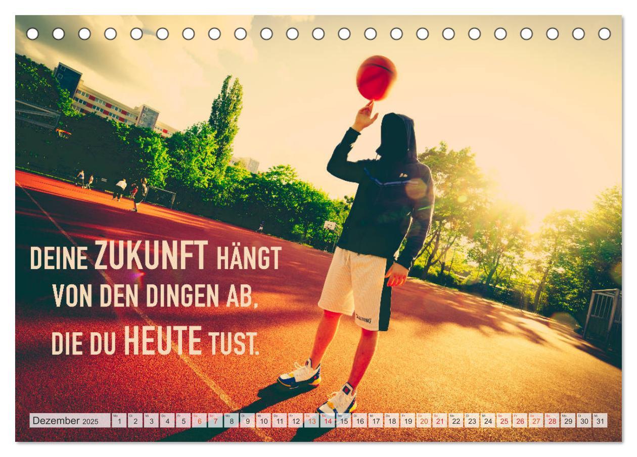 Bild: 9783435122059 | Positive Sprüche - Motivation und Basketball (Tischkalender 2025...