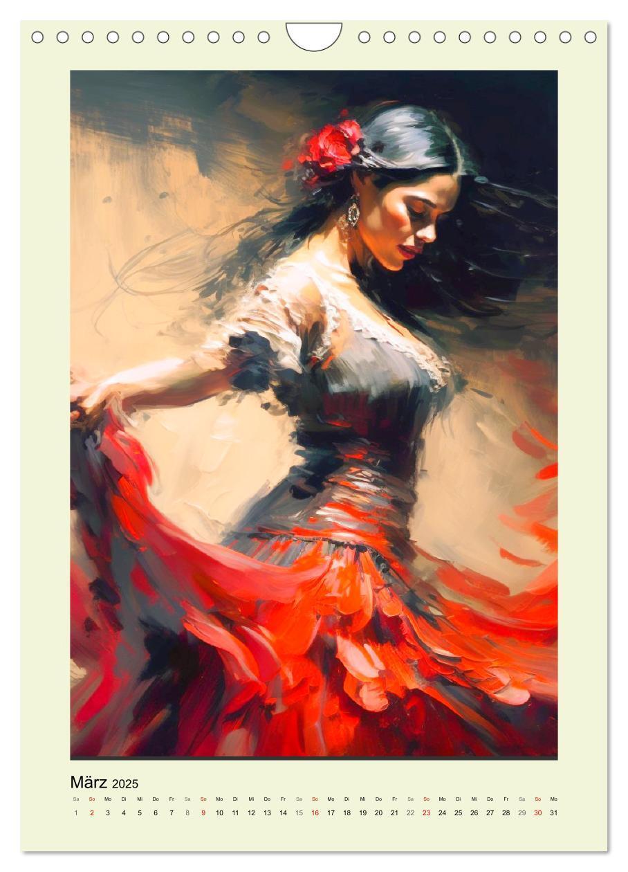 Bild: 9783435868797 | Flamenco. Anmutige Tänzerinnen. Illustrationen (Wandkalender 2025...