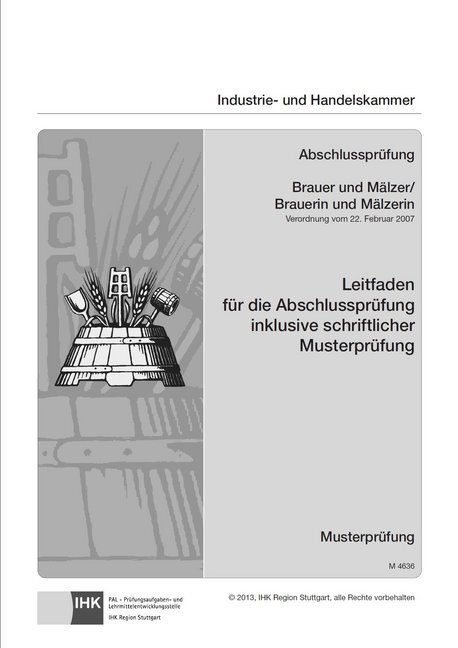 Cover: 9783865227423 | PAL-Musteraufgabensatz - Abschlussprüfung - Brauer und Mälzer /...