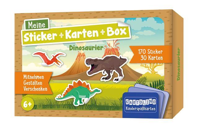 Cover: 9783817447039 | Meine Sticker + Karten + Box - Dinosaurier | Taschenbuch | 30 S.