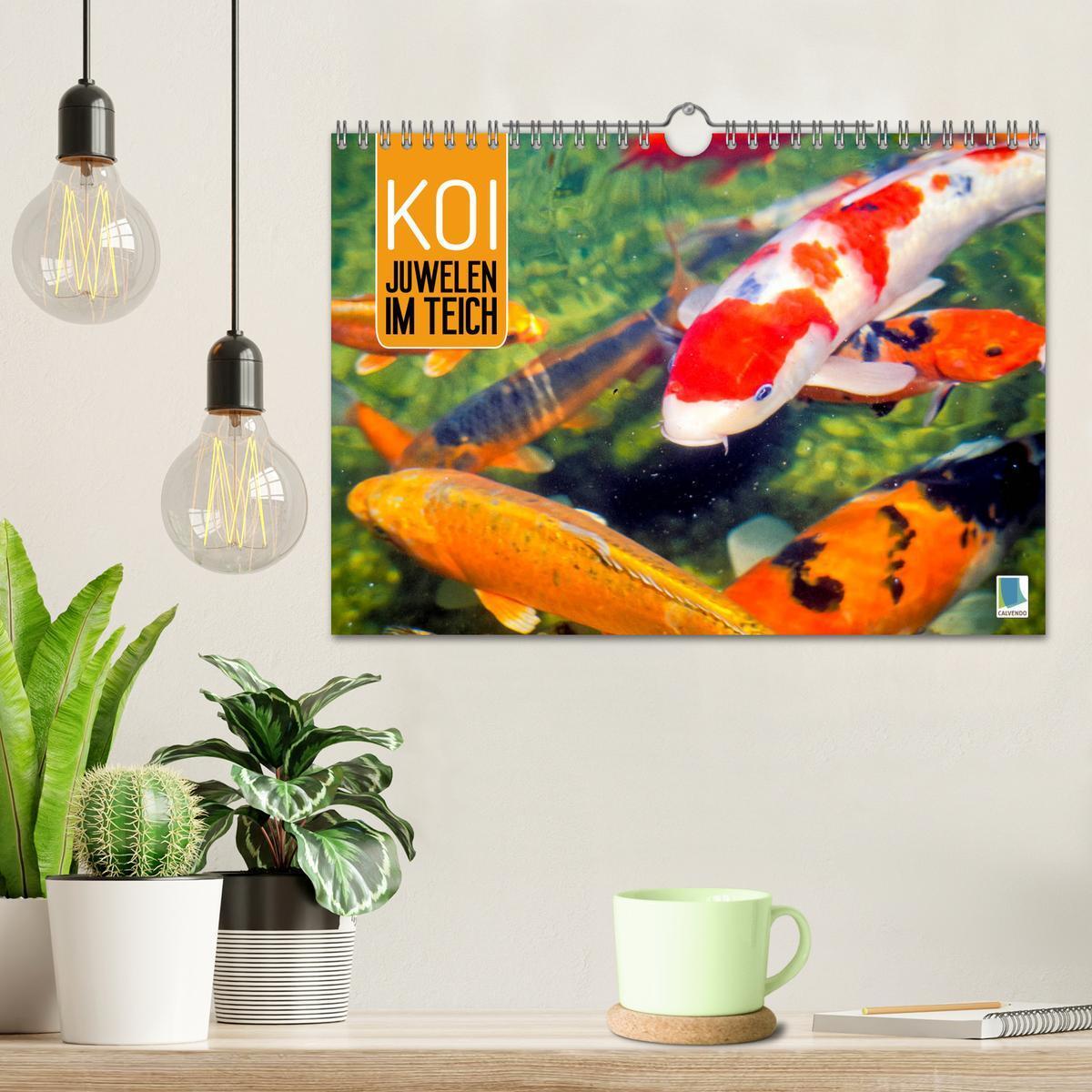 Bild: 9783435129553 | Koi: Juwelen im Teich (Wandkalender 2025 DIN A4 quer), CALVENDO...