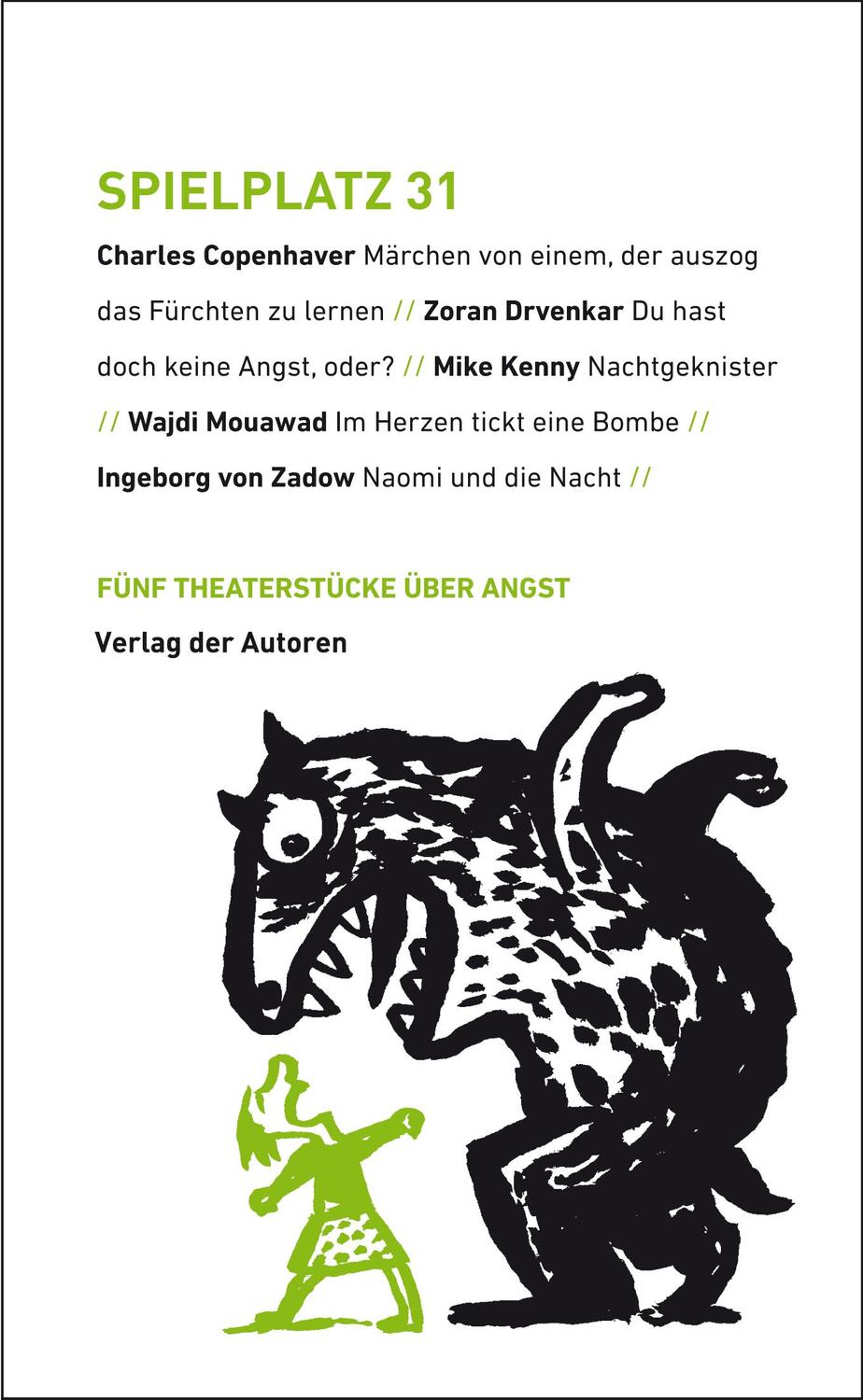 Cover: 9783886613861 | Spielplatz 31 | Fünf Theaterstücke über Angst | Copenhaver (u. a.)