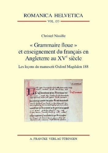 Cover: 9783772085086 | 'Grammaire floue' et enseignement du français en Angleterre au XVe...