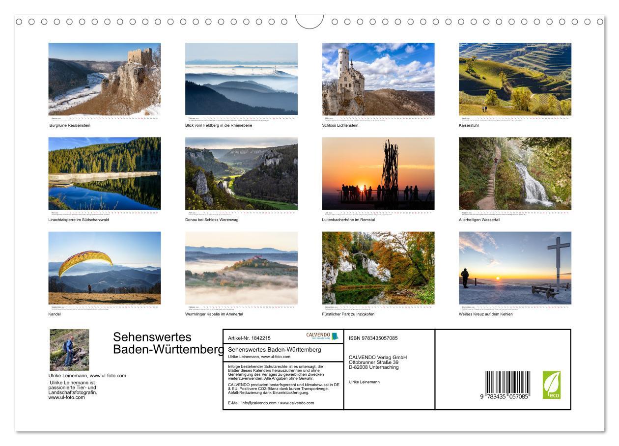 Bild: 9783435057085 | Sehenswertes Baden-Württemberg (Wandkalender 2025 DIN A3 quer),...