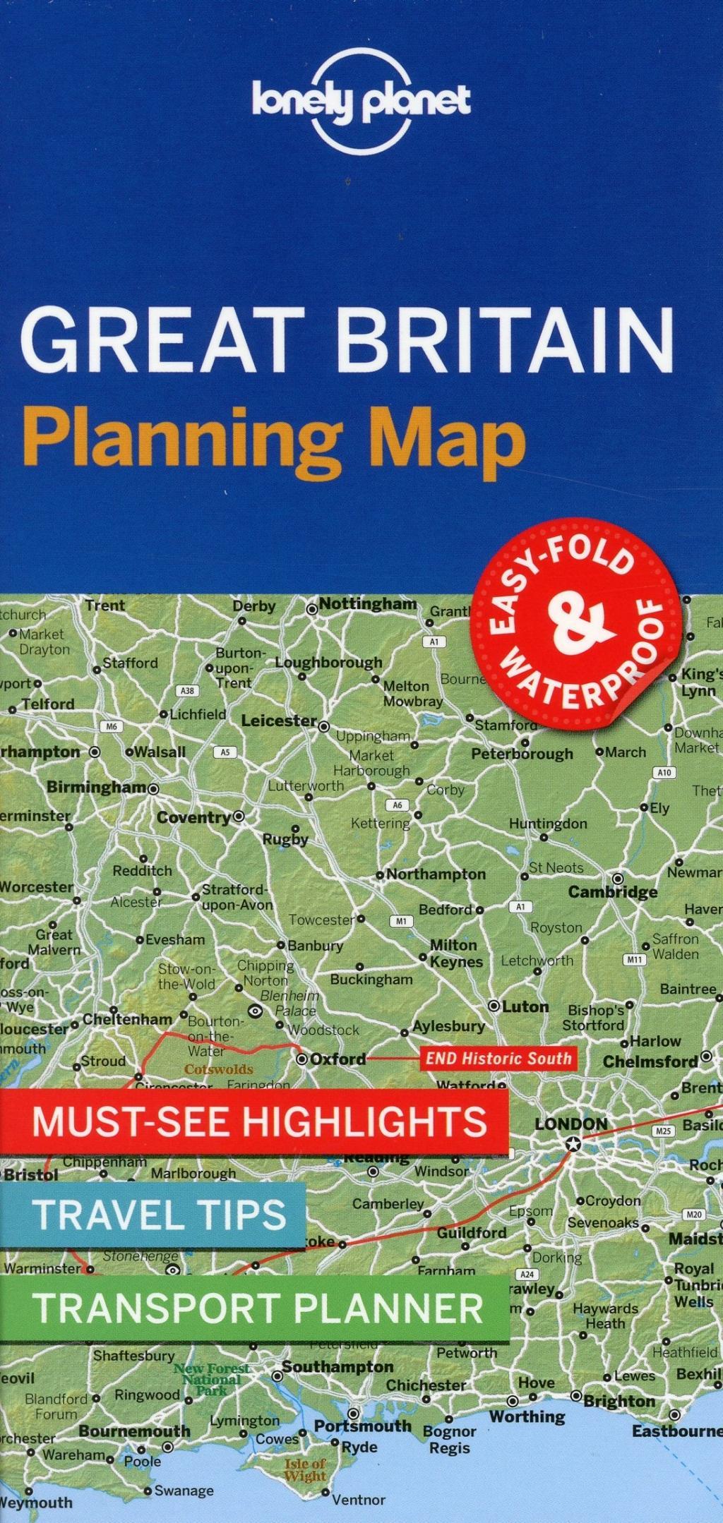 Cover: 9781786579058 | Lonely Planet Great Britain Planning Map | Lonely Planet | Map | 2017