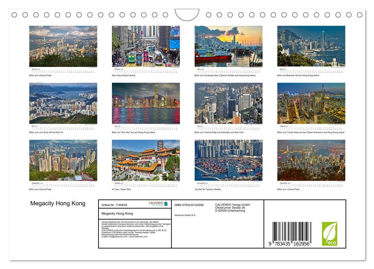 Bild: 9783435162956 | Megacity Hong Kong (Wandkalender 2025 DIN A4 quer), CALVENDO...