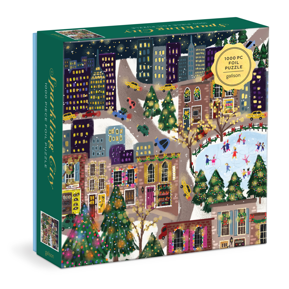 Cover: 9780735376410 | Joy Laforme Sparkling City 1000 Piece Foil Puzzle In a Square Box