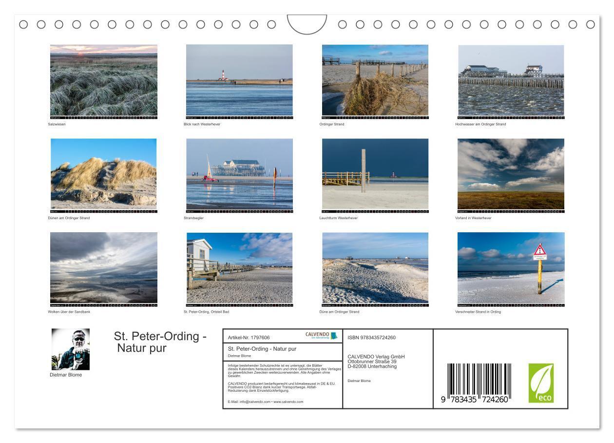 Bild: 9783435724260 | St. Peter-Ording - Natur pur (Wandkalender 2025 DIN A4 quer),...