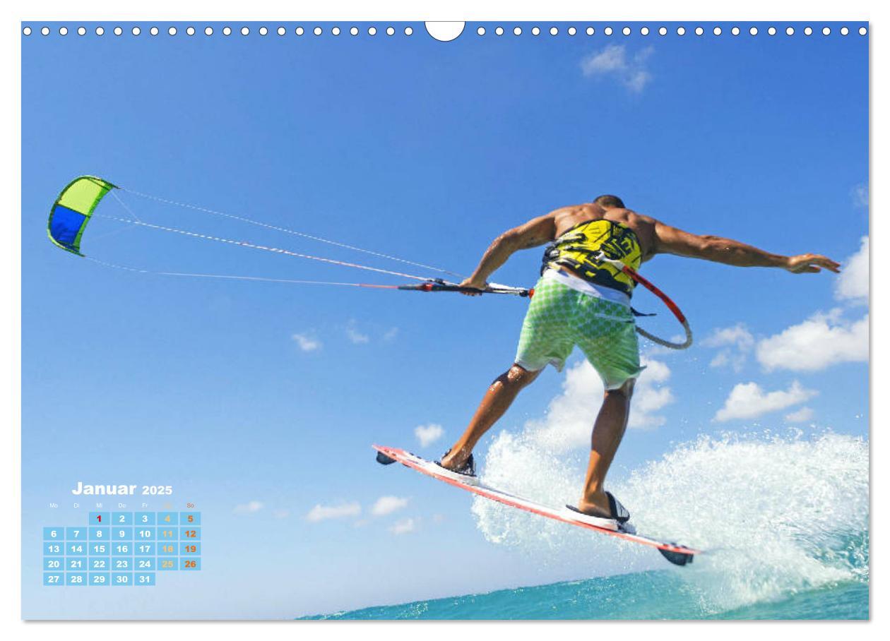 Bild: 9783435119806 | Kitesurfen: Mit Drachen am Meer (Wandkalender 2025 DIN A3 quer),...