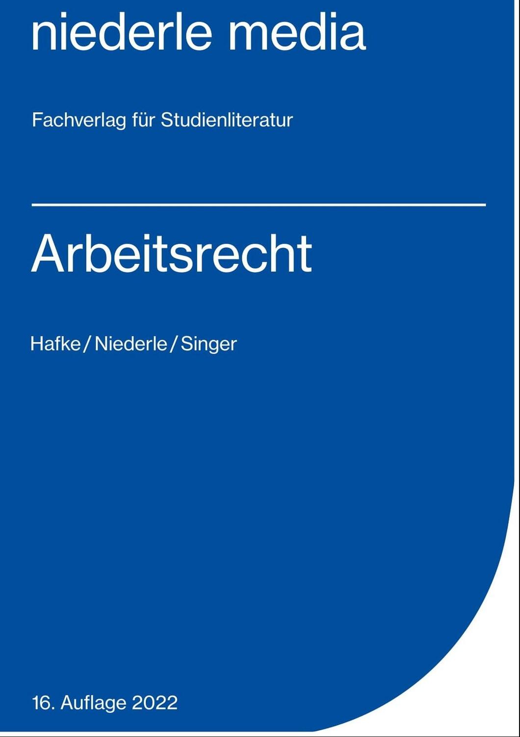 Cover: 9783867241236 | Arbeitsrecht | Bianca Hafke (u. a.) | Taschenbuch | Deutsch | 2022