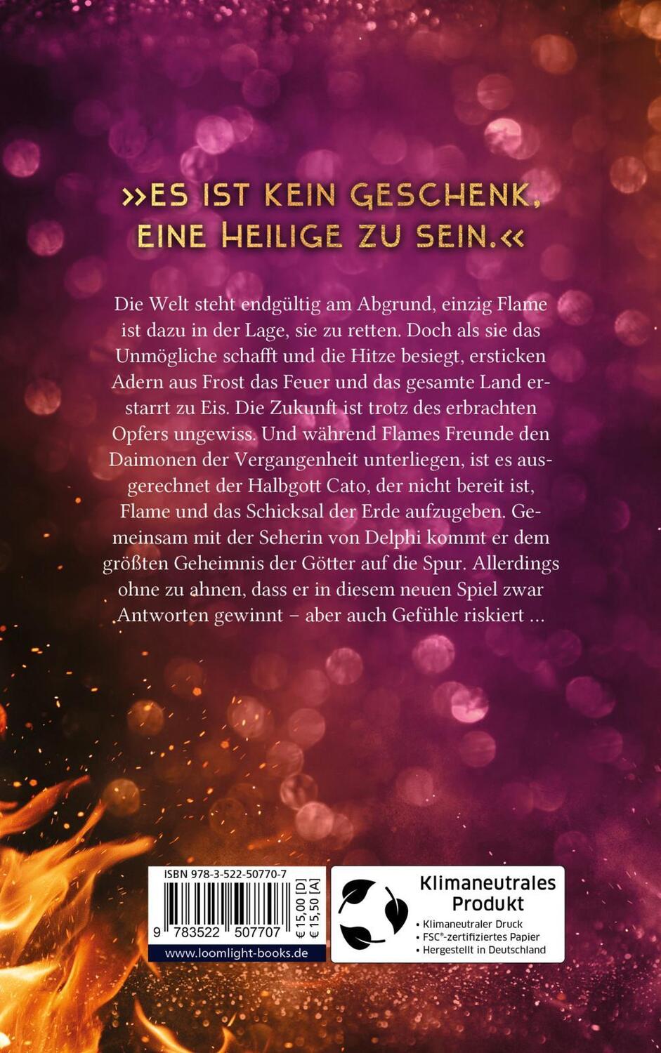 Rückseite: 9783522507707 | Flame 3: Flammengold und Silberblut | Henriette Dzeik | Taschenbuch