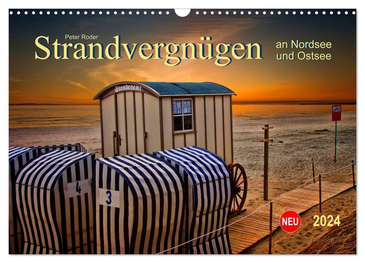 Cover: 9783383329425 | Strandvergnügen - an Nordsee und Ostsee (Wandkalender 2024 DIN A3...
