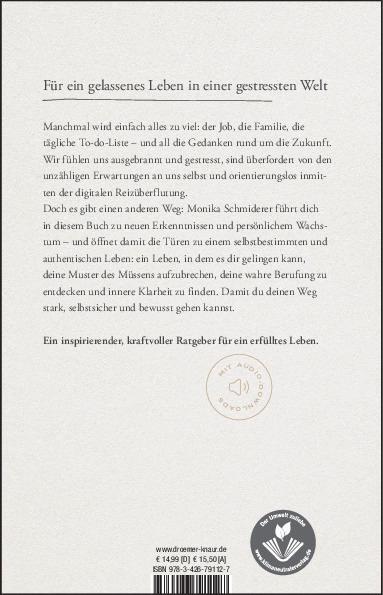 Rückseite: 9783426791127 | Finde Klarheit | Monika Schmiderer | Taschenbuch | 256 S. | Deutsch